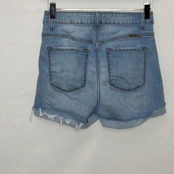 KanCan Jess Ultra High Rise Button Fly Denim Shorts in Light Wash - Size Medium - Picture 3 of 6